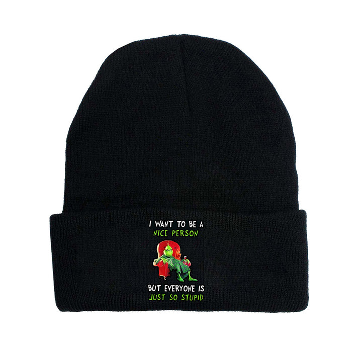 Wholesale Christmas Cartoon Wool Knitted Hat JDC-FH-LaiY005