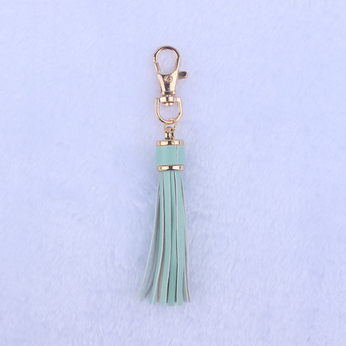 Wholesale Leather tassel pendant accessories tassel  gold buckle keychain tassel bracelet bracelet accessories