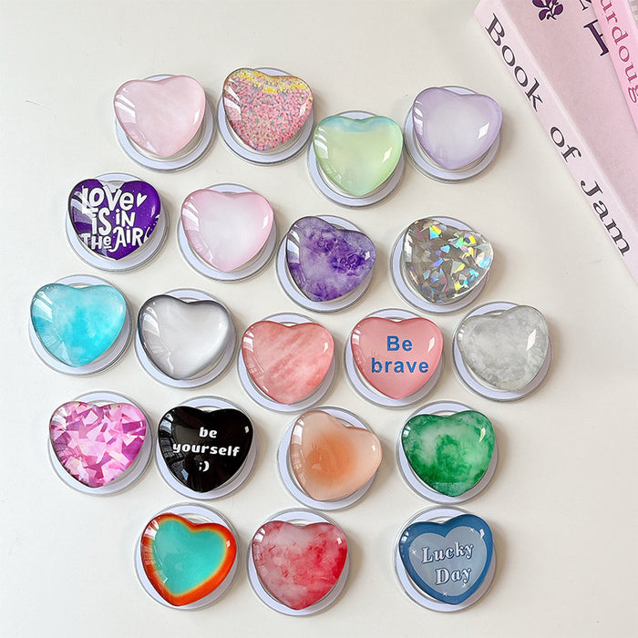 Wholesale Glass Heart-Shaped Phone Airbag Stand