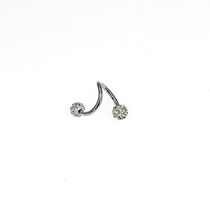 Wholesale Double Head Full Drill Mud Ball Ear Nail Ear Bone Nail Decoration