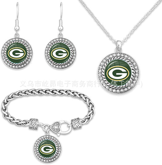 Wholesale Rugby Bracelet Necklace Earring Set