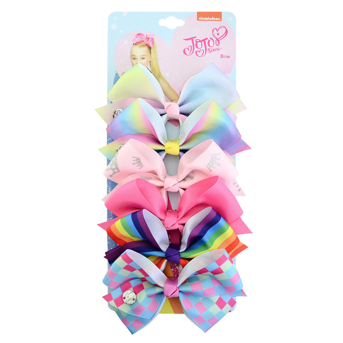 Wholesale Halloween Polyester Fabric Bow Hair Clip Set JDC-HC-Xiane018