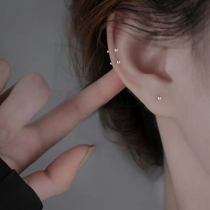 Wholesale Mini Ear Bone Stud Earrings Trendy Ear Hole Stick High-end Feel Earrings Jewelry