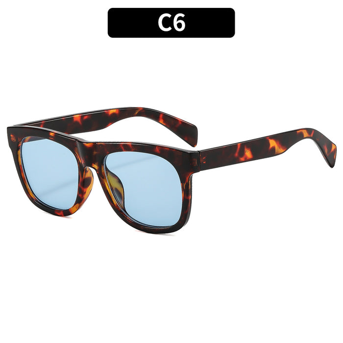 Wholesale Classic Square Retro Sunglasses UV400 Black Frame Gray Lens Modern Fashion Accessory