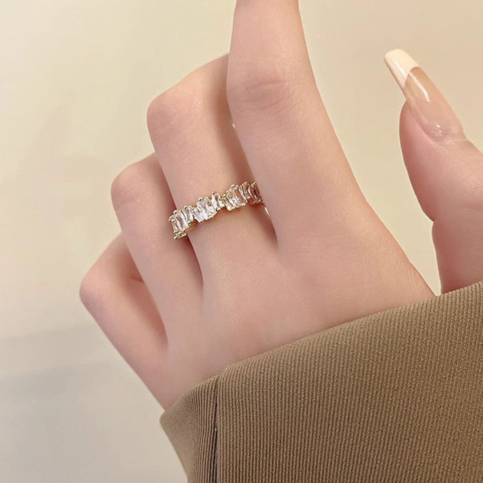 Wholesale Zircon Ring Women's Opening Adjustable Niche Advanced Sense Ring