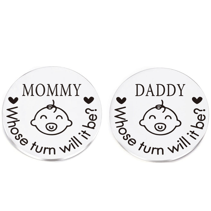 Wholesale Newborn commemorative coin baby stainless steel decision coin