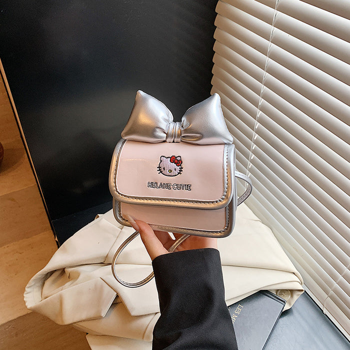 Wholesale Children's Bag Cat Bowknot Girls Crossbody Bag Mini Coin Purse Shoulder Bag