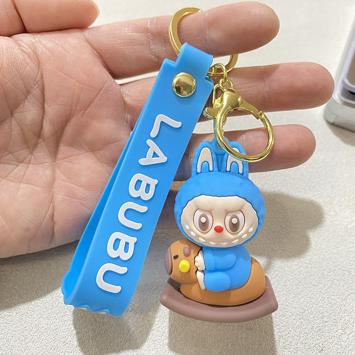 Wholesale Cartoon rocking Trojan horse key chain pendant