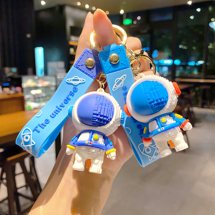 Wholesale rubber car bag pendant astronaut &  spaceman keychain