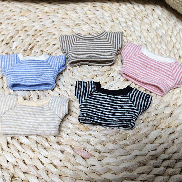 Wholesale cloth multicolor suspenders striped short sleeve sweater suit clothes
