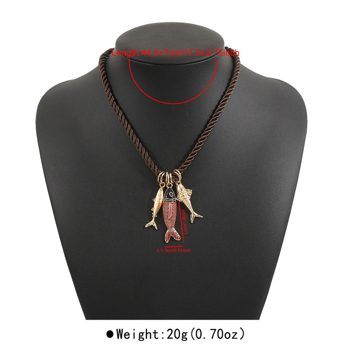 Wholesale Personalized handmade woven necklace, couple's best friend, colorful rope accessory