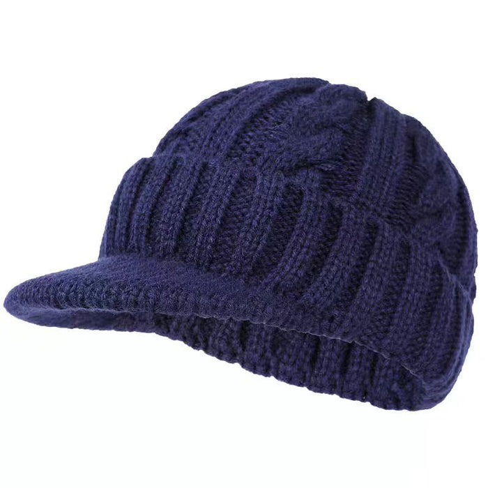 Wholesale Short Brim Cable Knitted Wool Hat JDC-HT-PX012