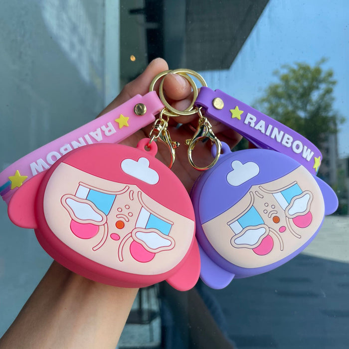 Wholesale Silicone coin purse, couple zipper, coin purse, headphone storage bag, small gift