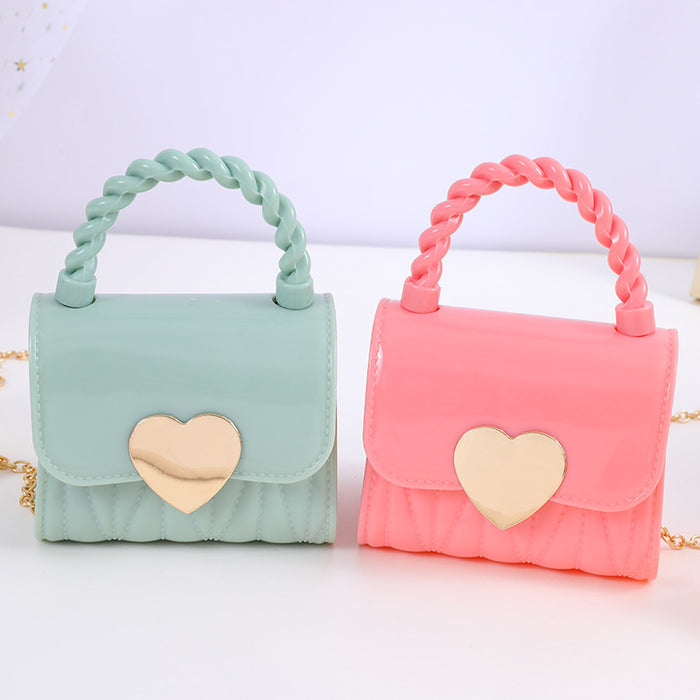 Wholesale Children's bag jelly bag cute handbag Western style little girl chain crossbody shoulder bag