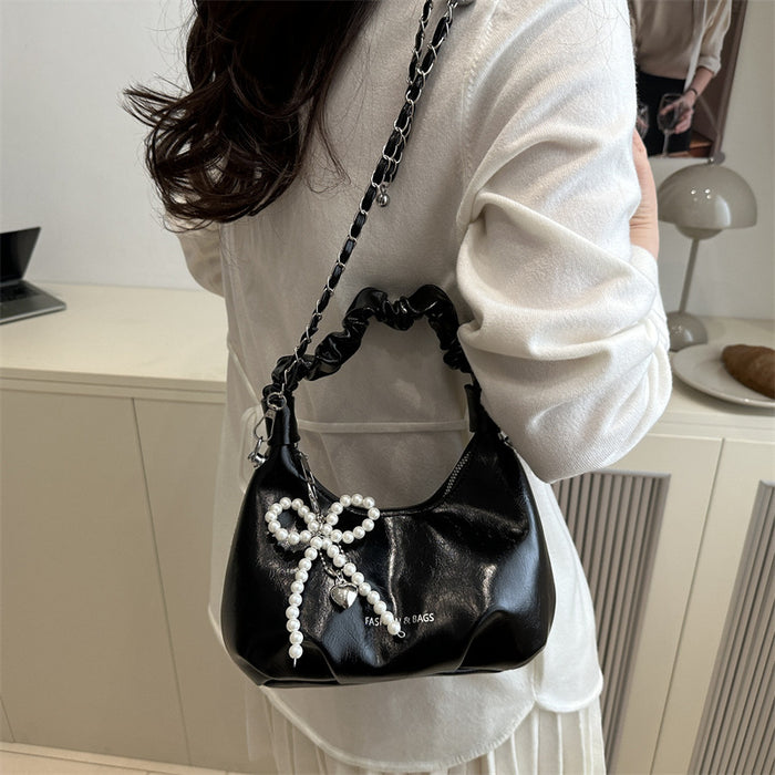 Wholesale Chain crossbody bag, new crossbody handle, fashionable and pleated