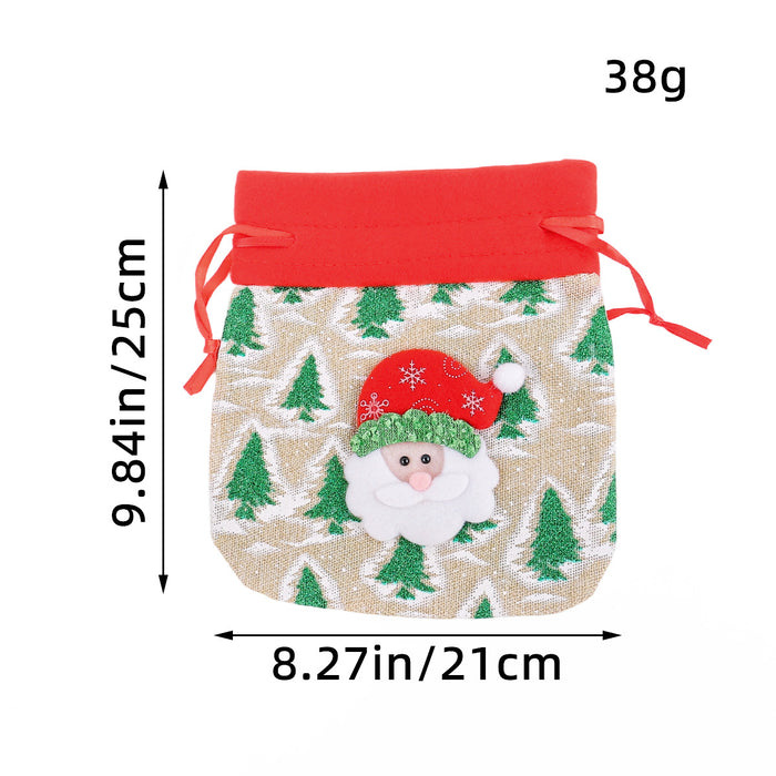 Wholesale Christmas Tote Bag Gift Apple Bag Christmas Decoration Three-Dimensional Gift Bag Printed Gift Bag