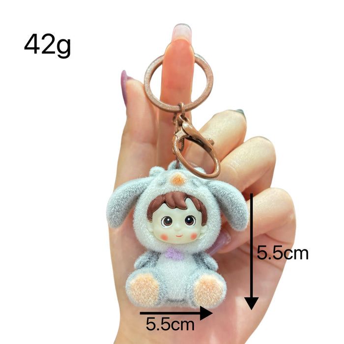 Wholesale Cute Flower Blossom Demon Special Bright Keychain Student Backpack Hanging Couple Car Key Chain Small Gift