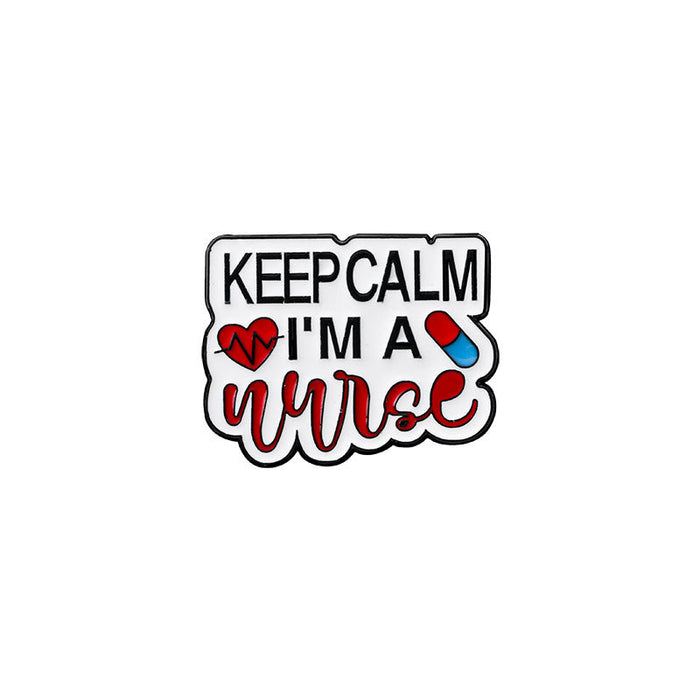 Wholesale Medical metal badge creative English letters brooch