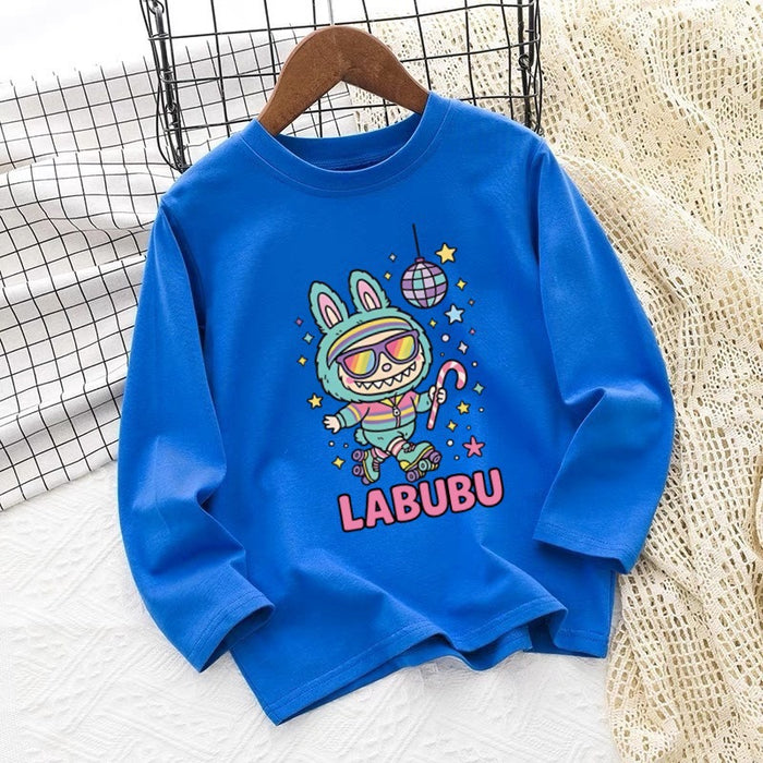 Wholesale Children' s clothing children' s round neck long sleeve autumn clothing cartoon graffiti print boy long sleeve pullover top