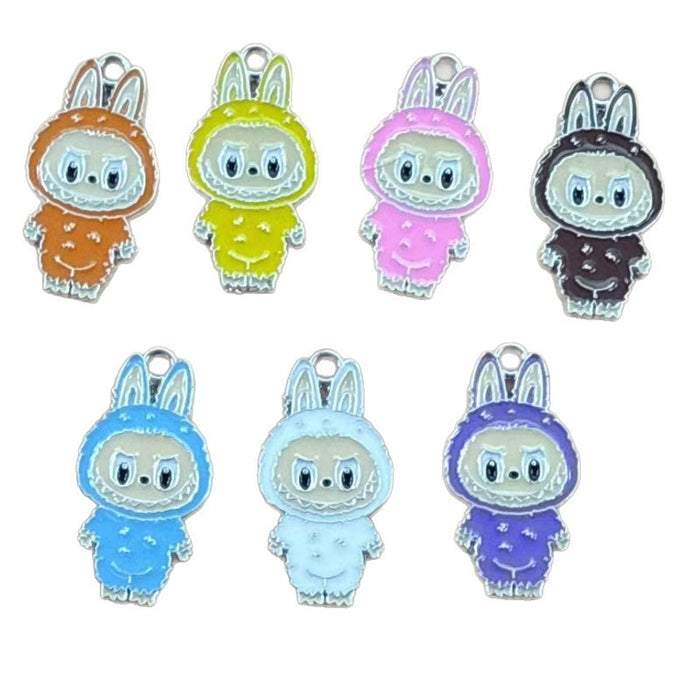 Wholesale 10pcs Silver Cartoon DIY Alloy Necklace  Earrings  Keychain Pendant