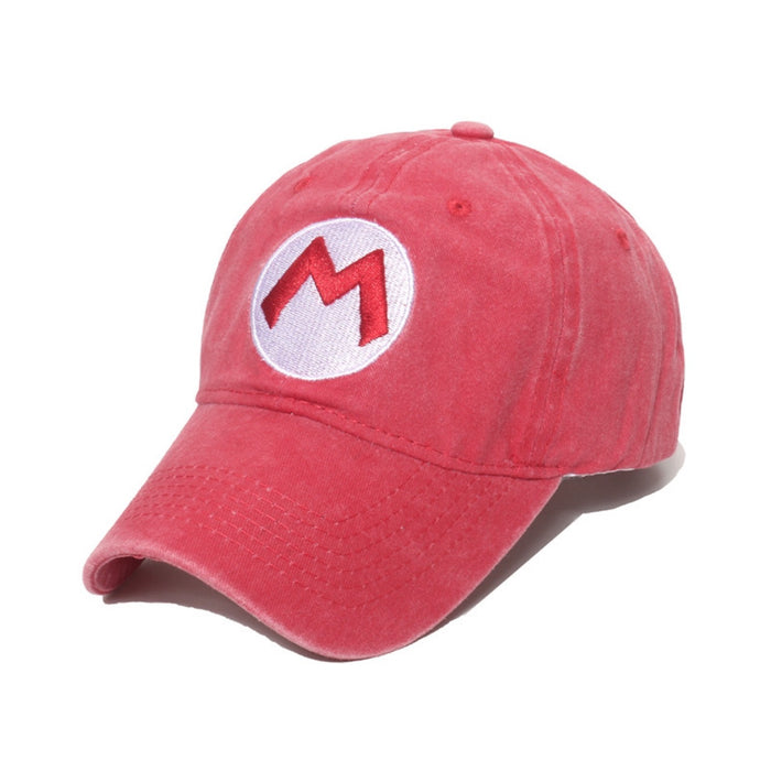 Wholesale Cartoon  Bros Washed Canvas Hat Sunscreen Sun Hat Cap Baseball Cap