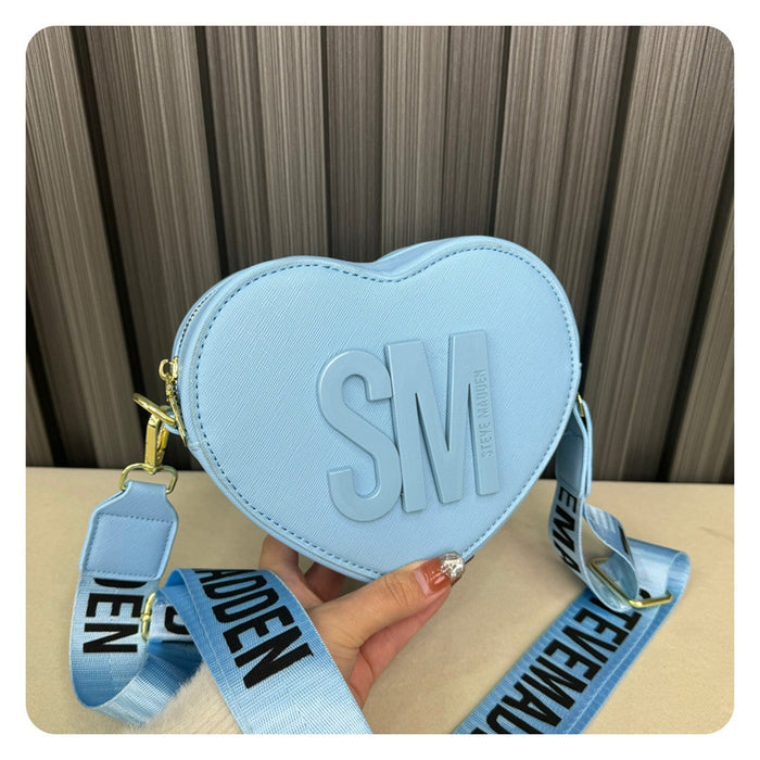 Wholesale Bag Women's Valentine's Day Letter Solid Color Heart-shaped Bag Shoulder Bag