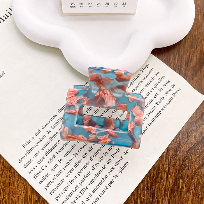 Wholesale Handmade Acetate Medium Hair Claw Square Design for Women Everyday Styling