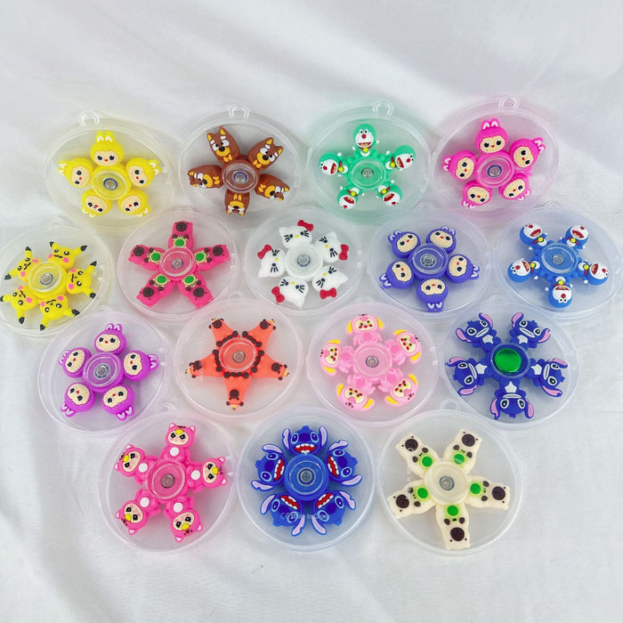 Wholesale Random Creative Fingertip Spinner Cartoon New Rotating Children' s Adult Decompression Toy Silent Cool Spinner