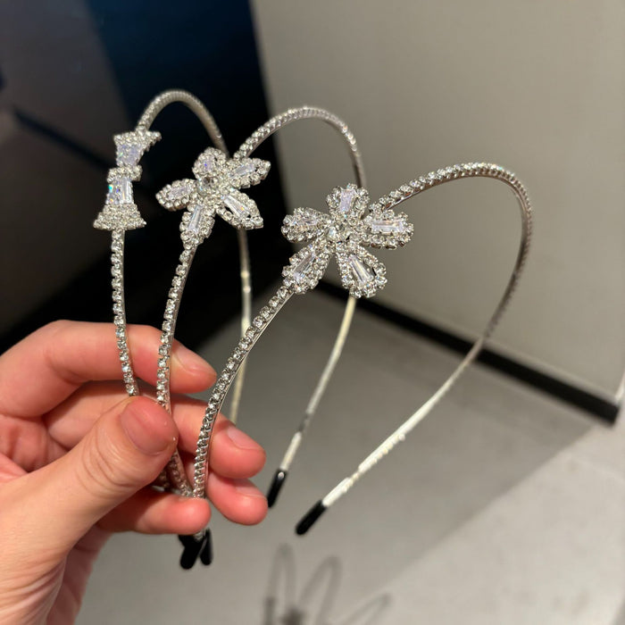 Wholesale  Hair Hoop All-match Rhinestone Fine Head Hoop  Zircon Elegant  Headwear for Women