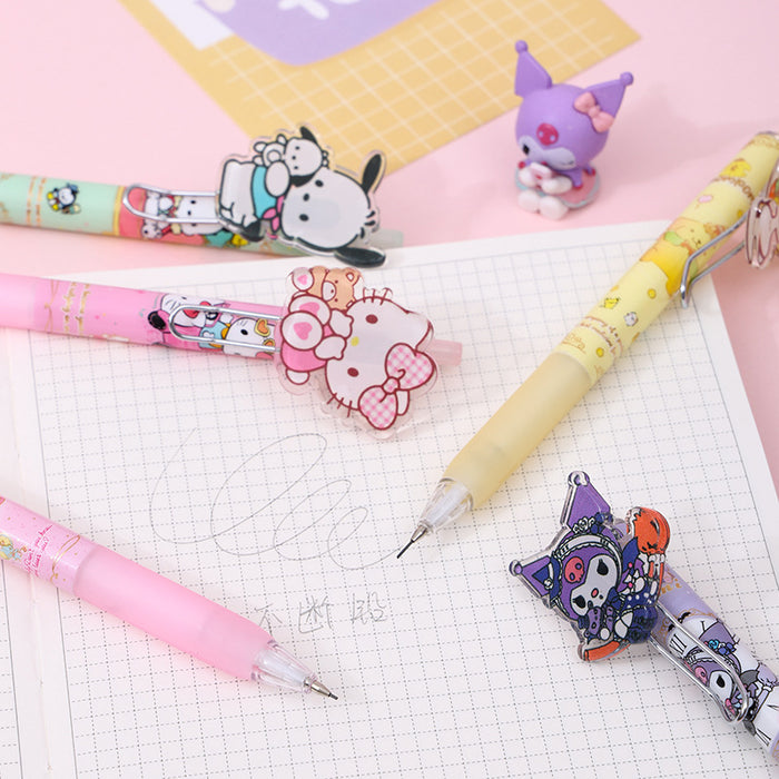 Wholesale Acrylic patch automatic pencil, metal pen clip, activity pencil, elementary school stationery