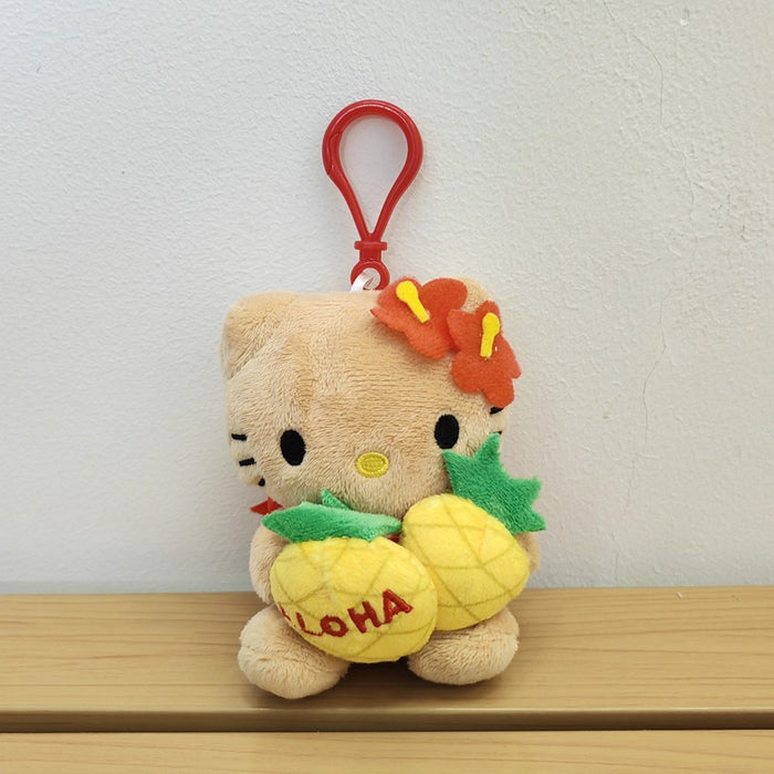 Wholesale Hawaii Beach Swimming Circle Surfing Pineapple Paradise Cat Plush Doll Pendant
