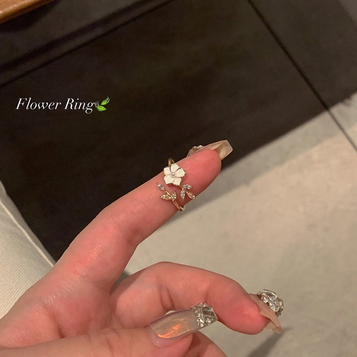 Wholesale Gas ring, female niche design, high-end feel, pearl opening, adjustable index finger ring, ring