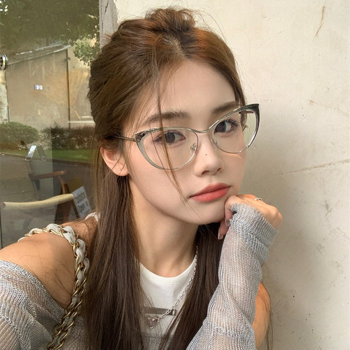 Wholesale Retro anti blue light flat lens can be paired with myopia glasses frame