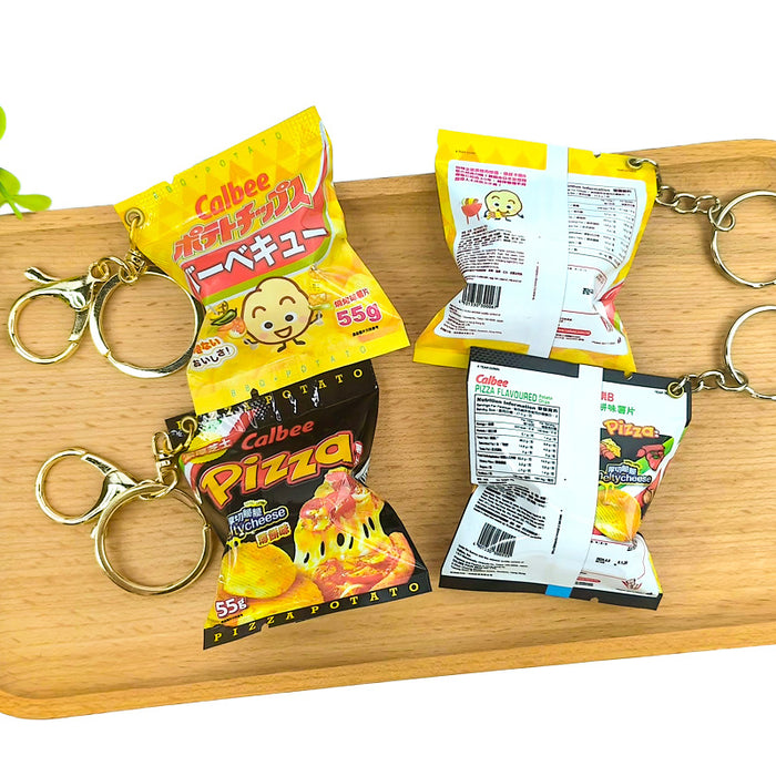 Wholesale Simulated Snack Bag Keychain Mini Snack Bag Car Keychain Pendant Bag Pendant