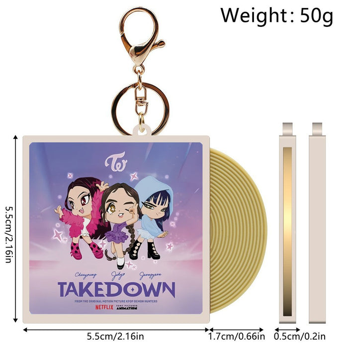 Wholesale KPOP CD vinyl record keychain