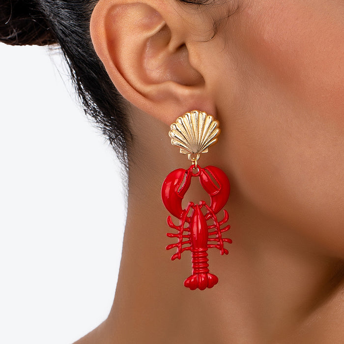 Wholesale Wearing metal shell earrings