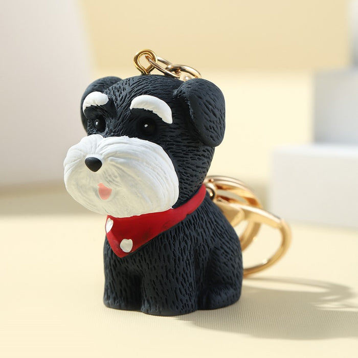 Wholesale 3D Cute Cartoon Puppy Resin Keychain JDC-KC-RongRui048