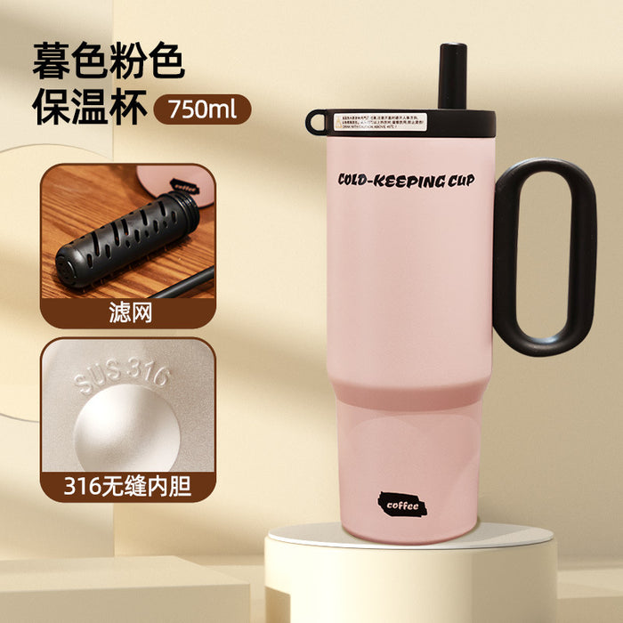 Wholesale Portable Stainless Steel Thermos for Students Drinking Straw Cup