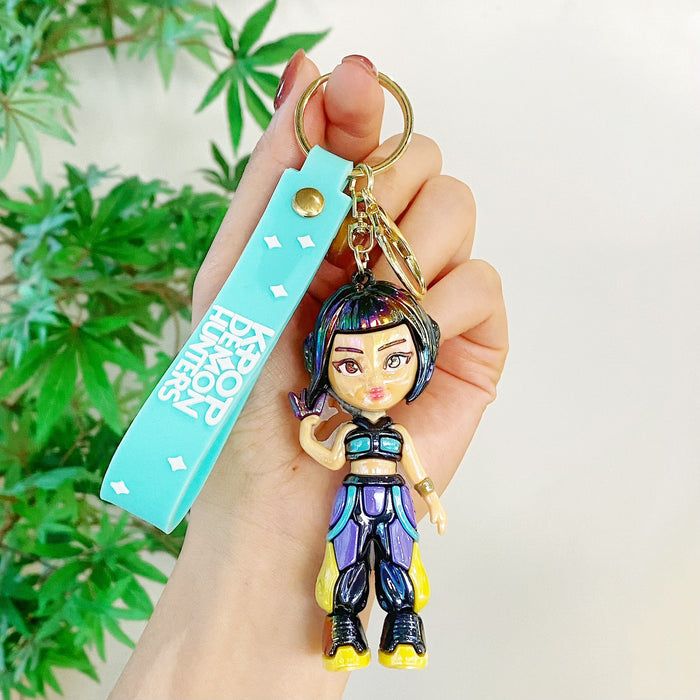 Wholesale Electroplated K-POP keychain pendant