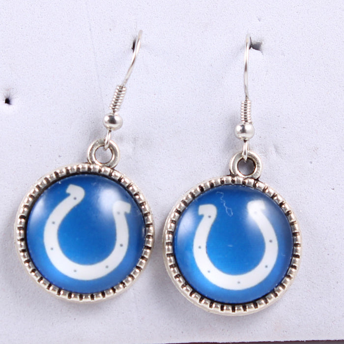 Wholesale Football team earrings jewelry cowboy pirate steel