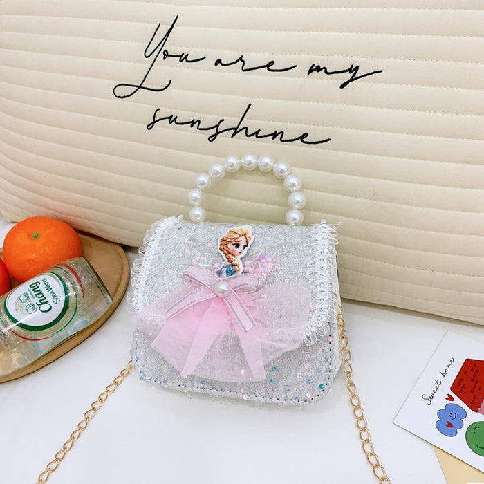 Wholesale Children's bag, fashionable lace pearl handbag