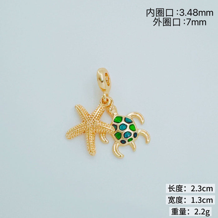 Wholesale Ocean Series Copper Charm Pendant for Necklace Making Accessory