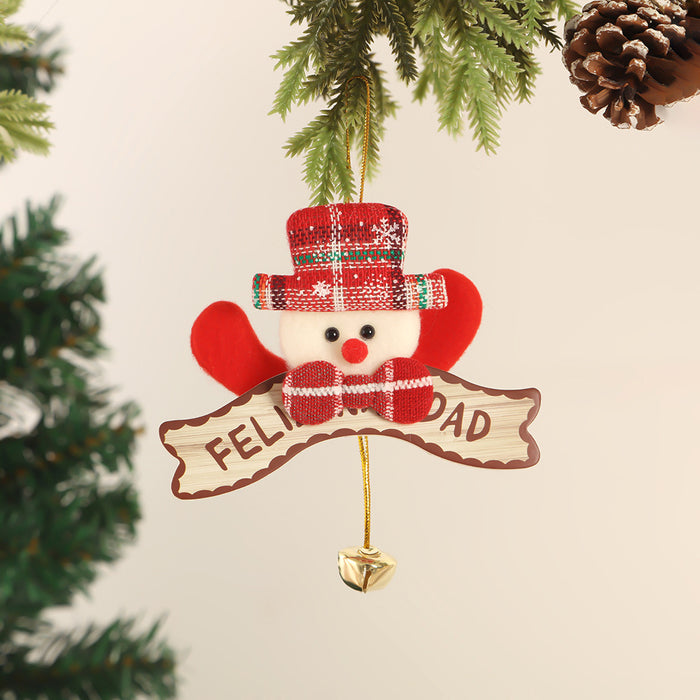 Wholesale Fabric Christmas Brand Pendant Holiday Scene Arrangement Christmas Tree Pendant Christmas Decorations Hanging Ornaments