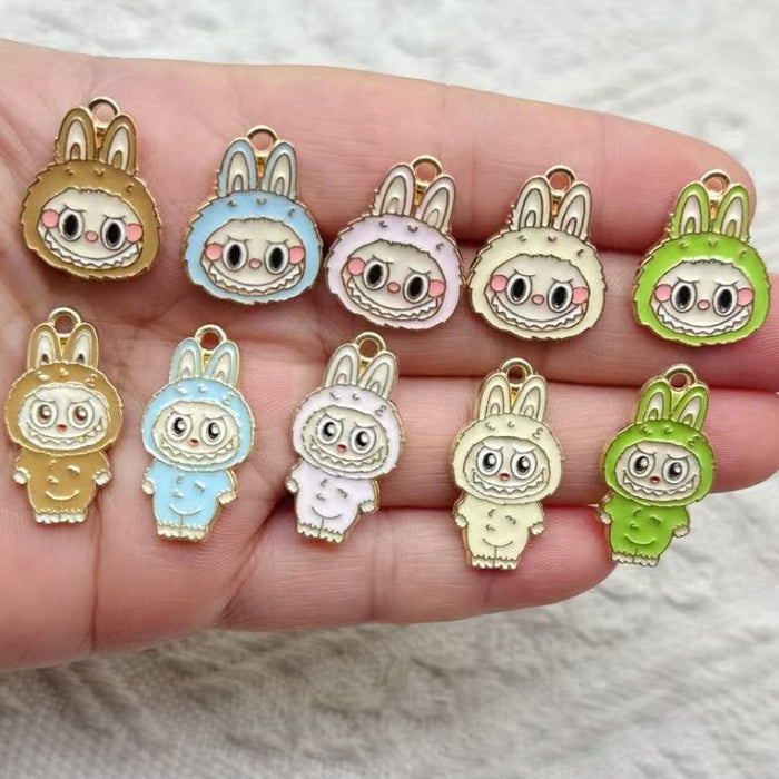 Wholesale 10pcs Anime Alloy Oil Drip DIY Earrings,  Bracelet,  Keychain,  Pendant