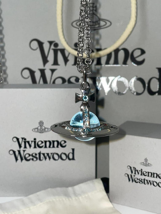 Wholesale Three dimensional star necklace Saturn niche fashion versatile collarbone chain