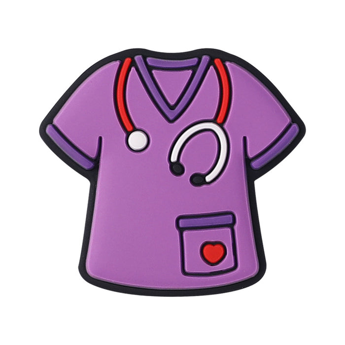 Wholesale 20pcs Cartoon nurse clothing accessories silicone beads creative badge telescopic buckle beaded stethoscope silicone beads