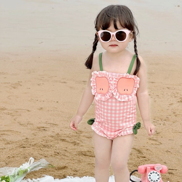 Wholesale Swimsuit, bikini, cute camisole, one-piece swimsuit, quick drying children's swimsuit