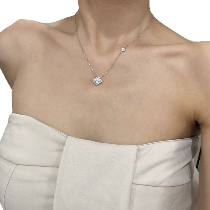 Wholesale 925 Sterling Silver Necklace Lucky Four-leaf Clover 2025 New Clavicle Chain