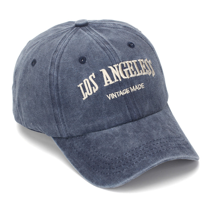 Wholesale Vintage Letter Embroidered Unisex Washed Cotton Baseball Cap Fashion Accessory Gift