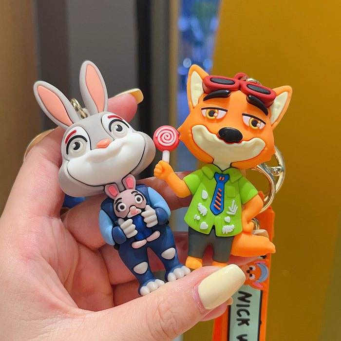 Wholesale Cartoon keychain anime hanging decoration rabbit plush keychain